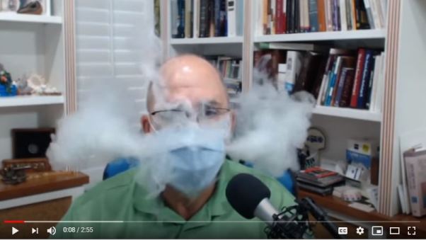 masks dont work - Dr. Ted Noel demonstrates using vape
