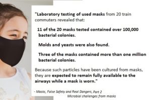 Microbial dangers study quote - bacteria molds and yeast found in masks