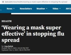news media reports opposite of what science shows about mask wearing